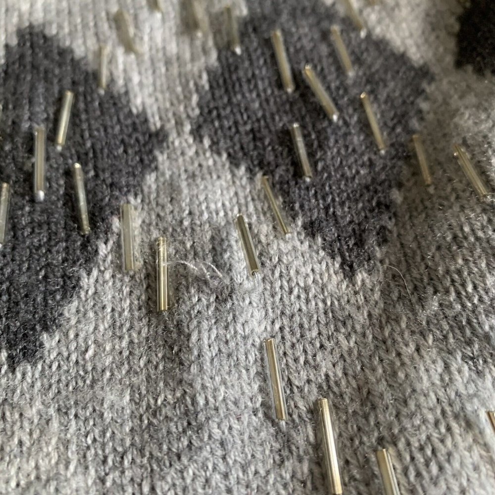 Talbots Pullover Sweater Wool Blend Embellished A… - image 6